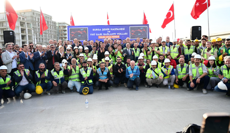 Bursa Şehir Hastanesi ve YHT Garı bağlantı yolunun temel atma