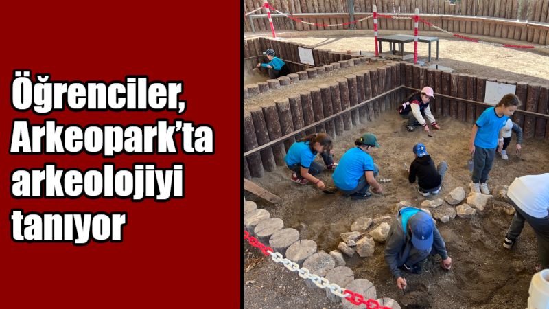 Bursa Büyükşehir Belediyesi tarafından düzenlenen etkinliklerle öğrenciler, Aktopraklık Arkeopark’ta geçmişe