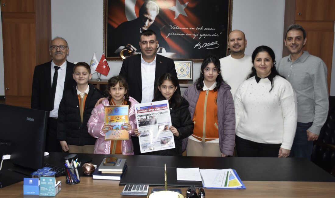 Karacabey Ticaret Borsası Cumhuriyet İlkokulu öğrencilerinin, öğretmenlerinin gözetiminde hazırladığı dergi