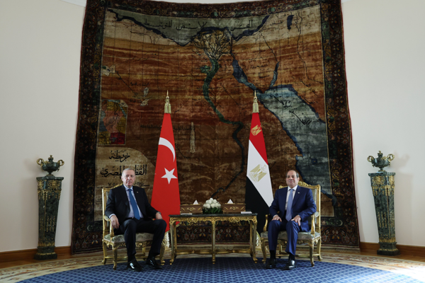 Cumhurbaşkanı Recep Tayyip Erdoğan, Mısır Cumhurbaşkanı Abdülfettah Es-Sisi ile görüşme