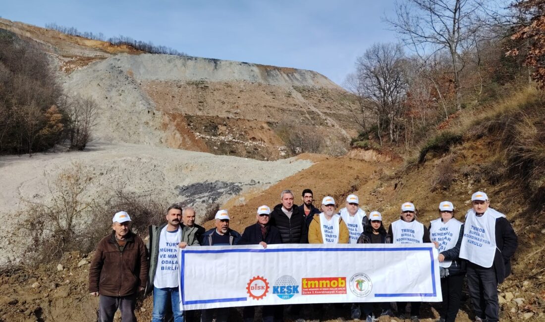 Bursa’nın Yenişehir ilçesi Kirazlıyayla Mahallesi’nde kurşun-çinko-bakır ocağına ait atık depolama