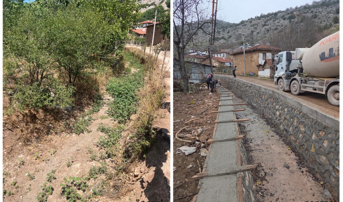 Bursa Büyükşehir Belediyesi’ne bağlı BUSKİ ekipleri, Gürsu ilçesi Dışkaya Mahallesi’nde