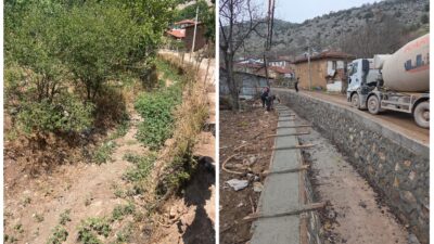 Bursa Büyükşehir Belediyesi’ne bağlı BUSKİ ekipleri, Gürsu ilçesi Dışkaya Mahallesi’nde