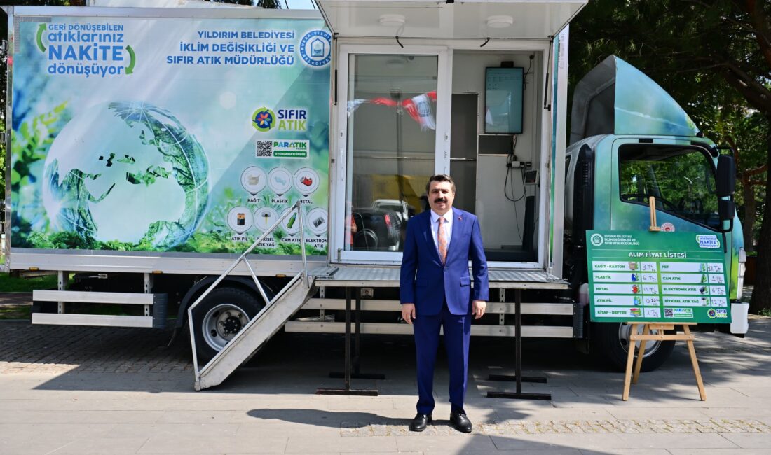 Yıldırım Belediyesi, hayata geçirdiği atık-nakit projesiyle 235 ton atığı geri