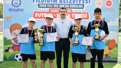 Yıldırım Belediyesi’nin katkılarıyla düzenlenen 'Yaz Kur’an Kursları Camiler Arası Futbol